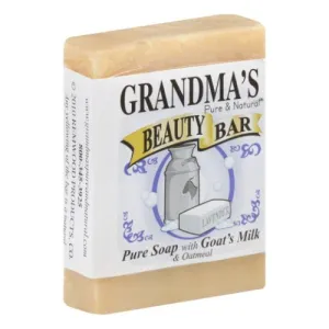 Beauty Bar Goat Milk Soap with Oatmeal 4 Oz By Grandmas Pure & Natural