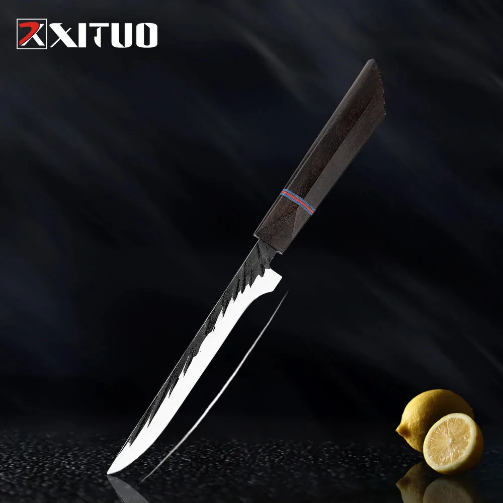 High Carbon Kitchen Knives Handmade Forged Japanese Sharp Knife Set