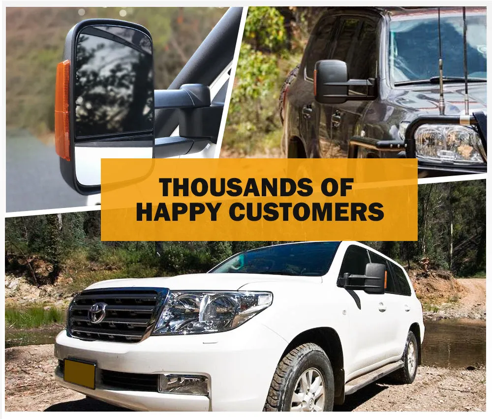Pair Towing Mirrors for Toyota Landcruiser 200 Series 2007-2021 with Indicator