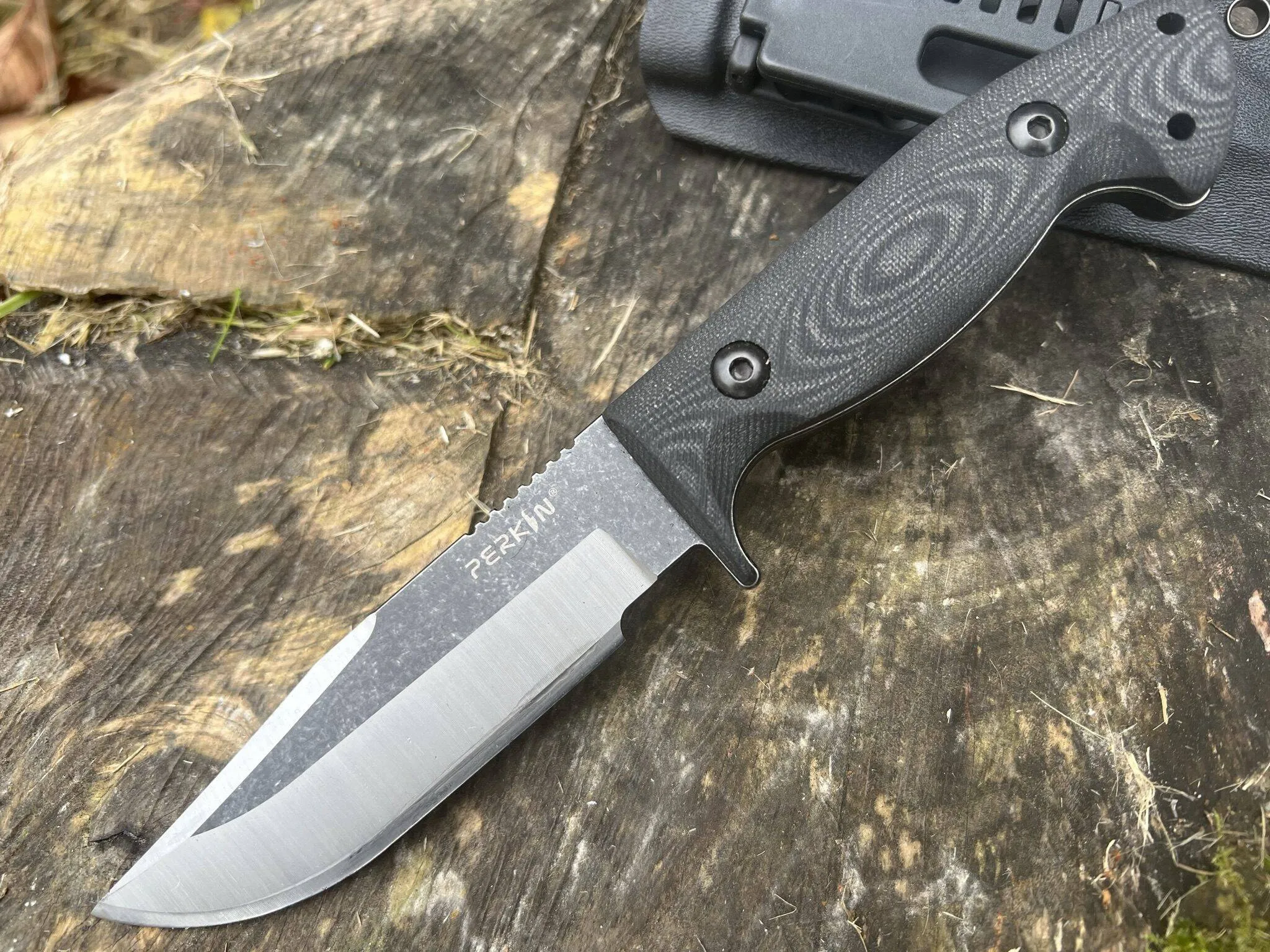 Perkin Fixed Blade Hunting Knife Kydex Sheath G10 Handle Bushcraft Knife Survival Knife PSL2022