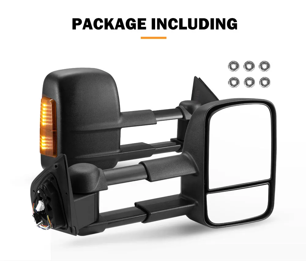 San Hima Extendable Towing Mirrors For Mazda BT-50 BT50 TF Series 2021/07-ON